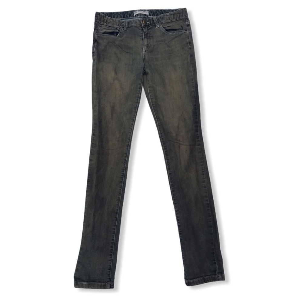 Free People Jeans Skinny Straight Leg Size 26 Mineral Wash Green Blue Denim
